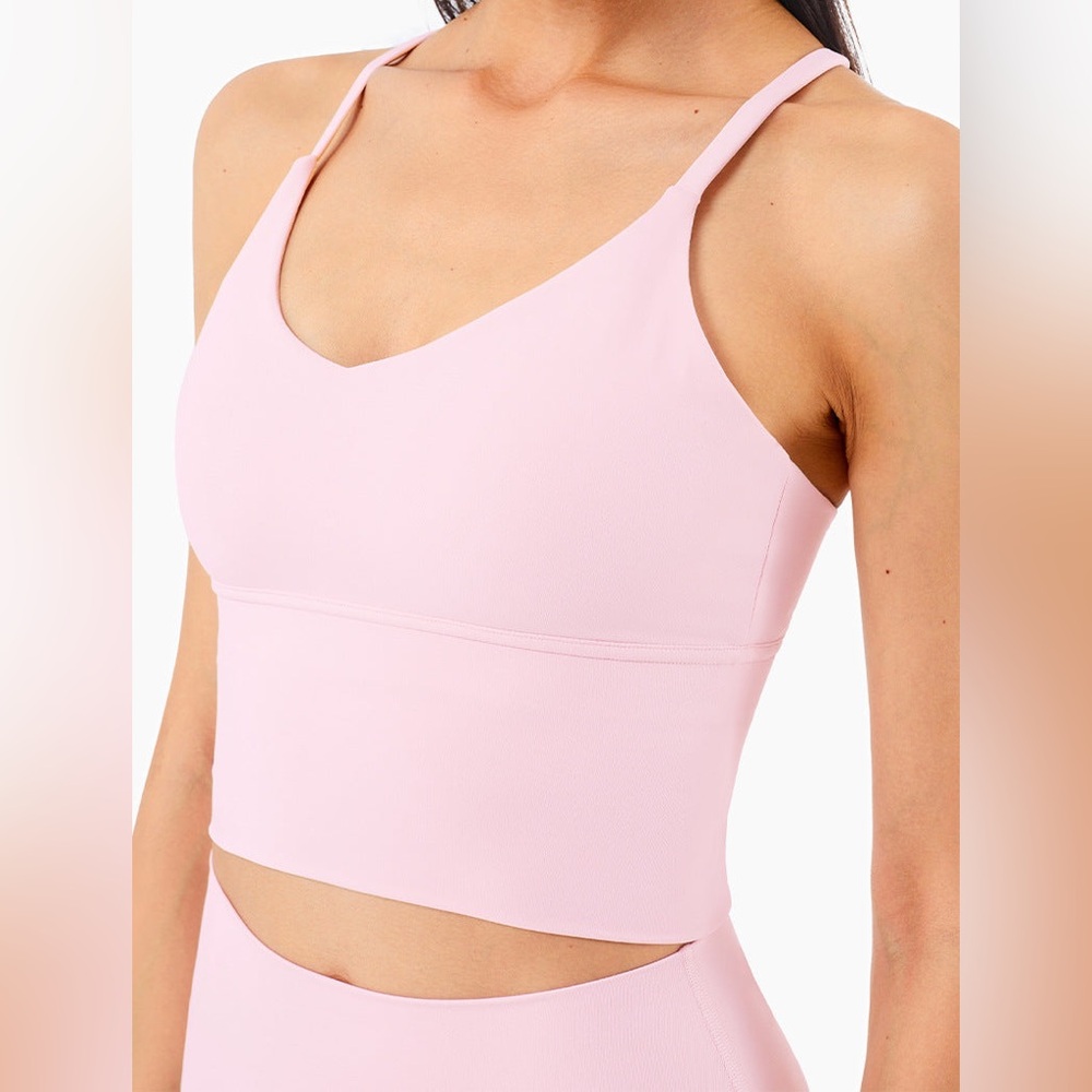 M pink VNeck Yoga Top